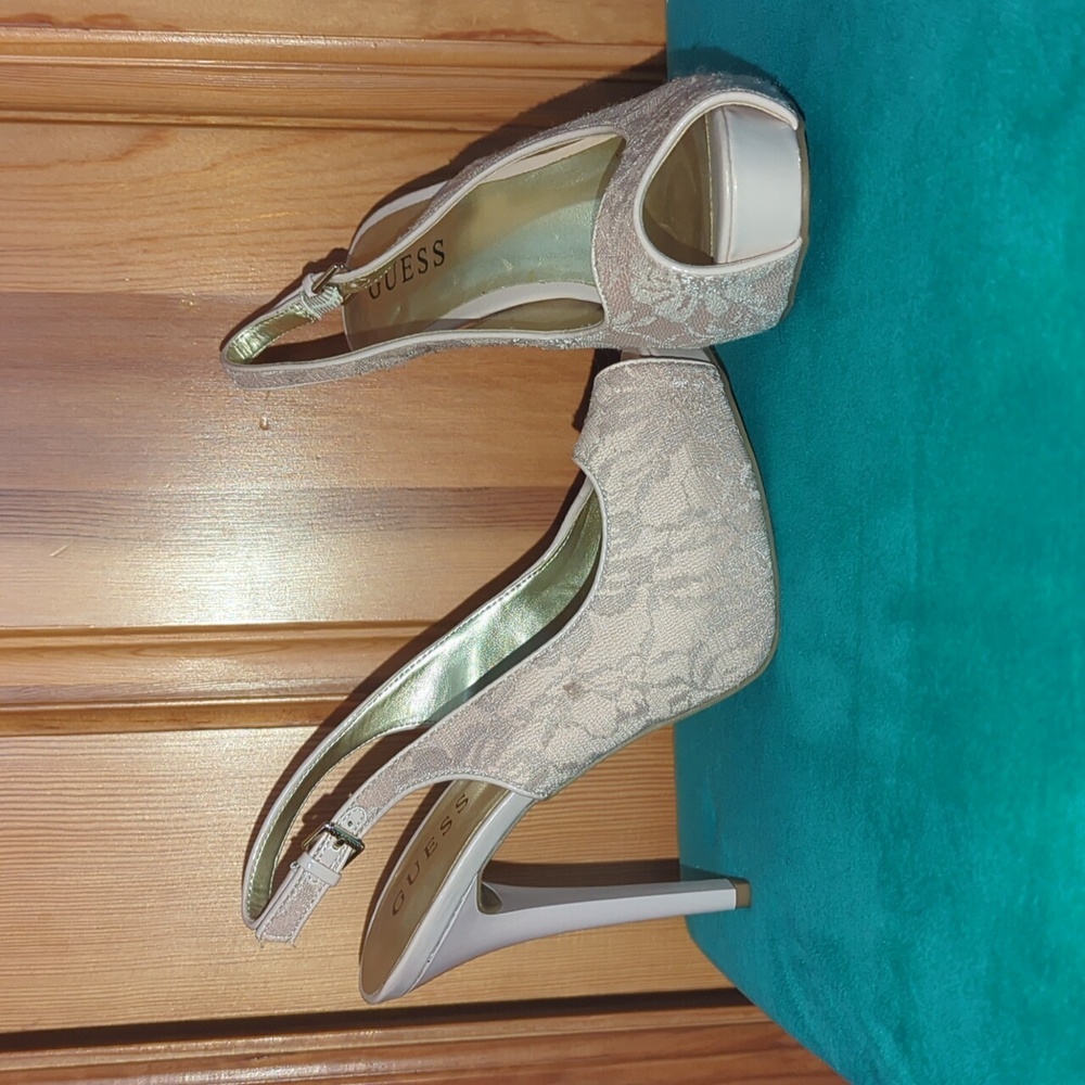 Blush Pink Lacey Guess Heels